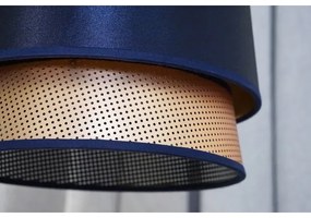 Lustră pe cablu BELL Duolla SHINY 1xE27/15W/230V d. 25 cm albastru/cupru