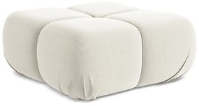 Taburet modular alb cu tapițerie din catifea Lokua – Makamii