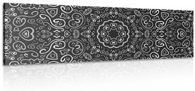 Tablou Mandala iubirii în design alb-negru