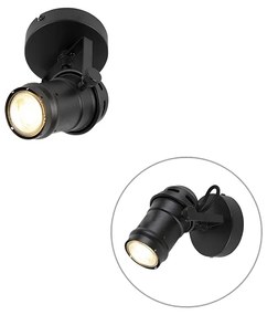 Spotlight industrial negru rotativ și înclinabil fără abajur - Movie