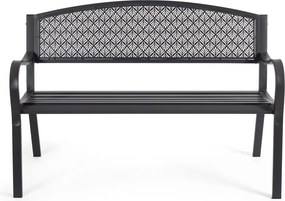 Bancă de grădină gri antracit din metal Lizette – Bizzotto