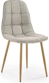 Scaun K316, bej/stejar, stofa clasica/metal, 44x56x87 cm