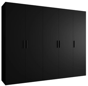 Dulap de haine 250 cm Borry 1 (Negru + Negru). 1125783