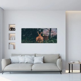 Tablou cu două girafe (120x50 cm), în 40 de alte dimensiuni noi