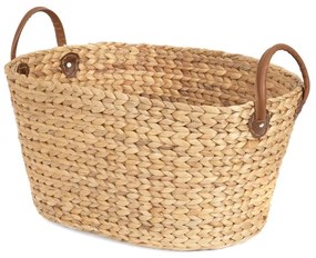 Coș de rufe în culoare naturală din iarbă-de-mare 100 l Belize – Compactor