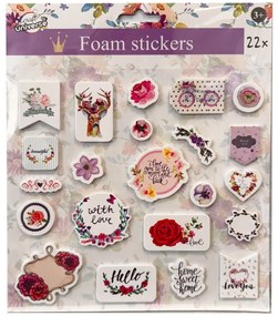 Colorat Flowers autocolant spumă 22 bucăți