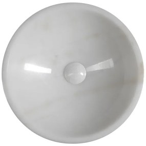 Sapho - Lavoar pe blat BLOK Ø 40 cm marmură/alb