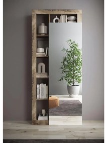 Dulap pentru haine LENOR 91x209 cm, alb/maro