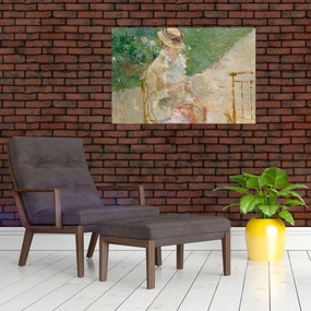 Tablou - Berthe Morisot, Young Woman Knitting, reproducere (90x60 cm)