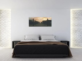 Tablou - Ponton de lemn, lac (120x50 cm)