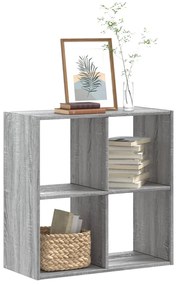 vidaXL Bibliotecă, gri sonoma, 68,5x32x68,5 cm, lemn prelucrat