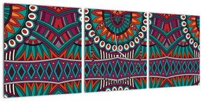 Tablou cu bastracție ornamentală (cu ceas) (90x30 cm)