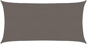 vidaXL Pânză parasolar, antracit, 2,5x5 m, HDPE, 160 g/m²