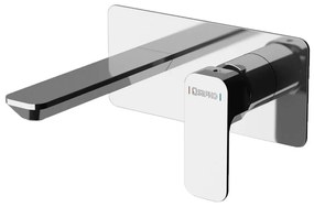 Baterie argintiu-lucios pentru chiuvetă încastrată (1 ieșire) Spy – Sapho