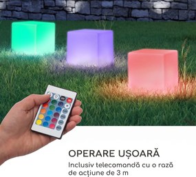 Blumfeldt Shinecube XL cub luminos 40x40x40cm LED 16 culori 4 moduri de lumină alb