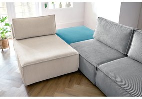 Colțar cu tapițerie din catifea reiată (cu colț variabil) Nihad modular – Bobochic Paris