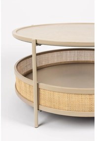 Măsuță de cafea bej/în culoare naturală rotundă ø 80 cm Makoto – White Label