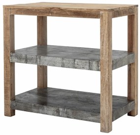 Etajera, natur, din lemn reciclat si metal, Reuben
