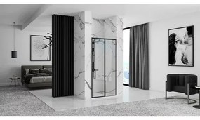 Usa de nisa culisanta Rea Rapid Slide 120 cm sticla 6 mm negru