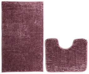 Restilo Set de covorașe baie Bati vișiniu, 2 buc 50 x 80 cm, 40 x 50 cm