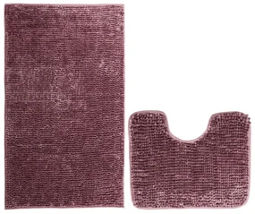 Restilo Set de covorașe baie Bati vișiniu, 2 buc 50 x 80 cm, 40 x 50 cm