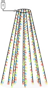 vidaXL Instalație brad de Crăciun cu 300 LED-uri multicolor 300 cm