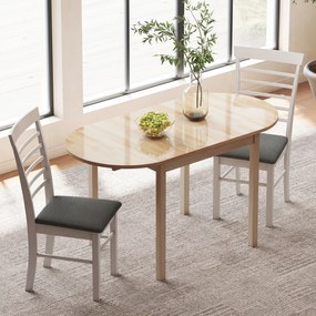HOMCOM Masă Pliabilă pentru 4-6 persoane din Lemn de Pin, 140x70x75 cm, Natural | Aosom Romania