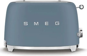 Prajitor de paine SMEG 50's Style TSF01SBMEU, 950 W, 2 felii, 6 trepte, Tava pentru firimituri, Cablu integrat, Otel inoxidabil, Albastru cenusiu