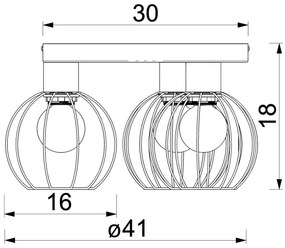 Spot LAPS 3xE27/15W/230W negru