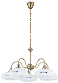 Candelabru stil clasic GABI D-67cm alama antique/opal-albastru