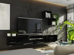 Mobilier living Berny 35 (negru + negru lucios). 1036095