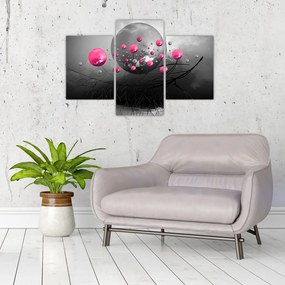 Tabloul cu bile abstracte roz (90x60 cm)