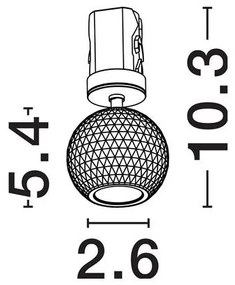 Spot incastrabil LED 2700K aluminiu alb NOTIC