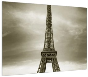Tablou cu turnul Eiffel și mașina roșie (70x50 cm), în 40 de alte dimensiuni noi