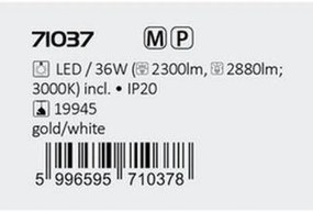 Plafoniera LED design slim Tesia auriu 40cm