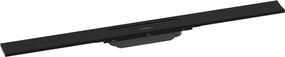 Capac pentru rigola de dus Hansgrohe RainDrain Flex ajustabil negru mat 80 cm
