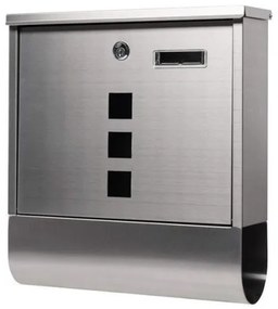 Cutie postala cu loc pentru ziar, inox, 33.5x30.5x9.5 cm, SPRINGOS