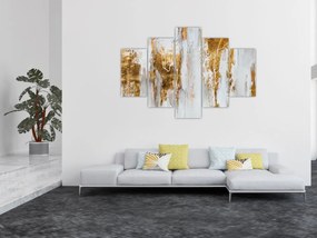 Tablou - Abstract auriu (150x105 cm)