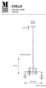 Lustră pe cablu Markslöjd 108716 CIELO 4xE27/40W/230V negru