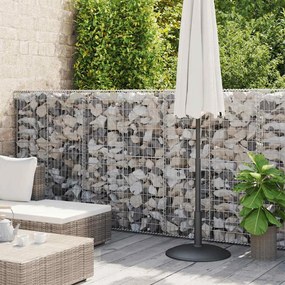 vidaXL Perete gabion cu capace, 600 x 50 x 150 cm, oțel galvanizat