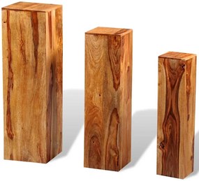 vidaXL Suport plante 3 piese Lemn masiv de palisandru Maro