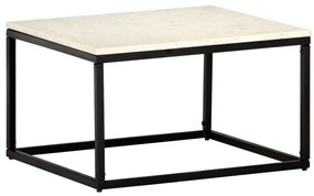 vidaXL Măsuță de cafea alb 60x60x35 cm piatră naturală aspect marmură