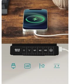 Birou SOLEA-X reglabil pe înălțime, maro/negru