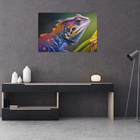 Tablou - Iguana colorată (90x60 cm)