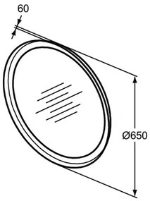 Oglinda cu iluminare LED Ideal Standard Atelier Conca 65 cm