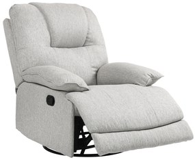 HOMCOM Scaun de relaxare, ajustabil, confortabil, 89x101x105 cm, Gri | Aosom Romania