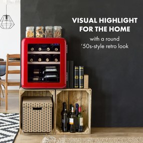Vinetage 12, frigider pentru băuturi, frigider, 46 litri, 4-22°C, retro-design
