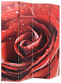 245894 vidaXL Paravan de cameră pliabil, 160 x 170 cm, trandafir roșu