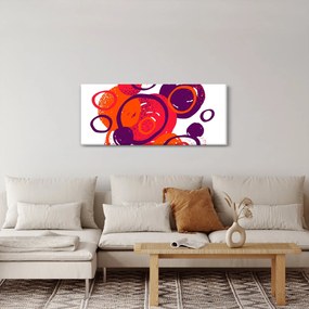 Tablou - Motiv cercuri în culori calde (120x50 cm)