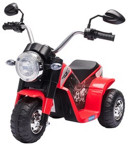 Motocicleta Electrica HOMCOM cu Baterie Reincarcabila 6V, Viteza 2km/h, de la 18-36 Luni, Rosie | Aosom Romania